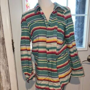 Colorful Striped Button Down Shirt